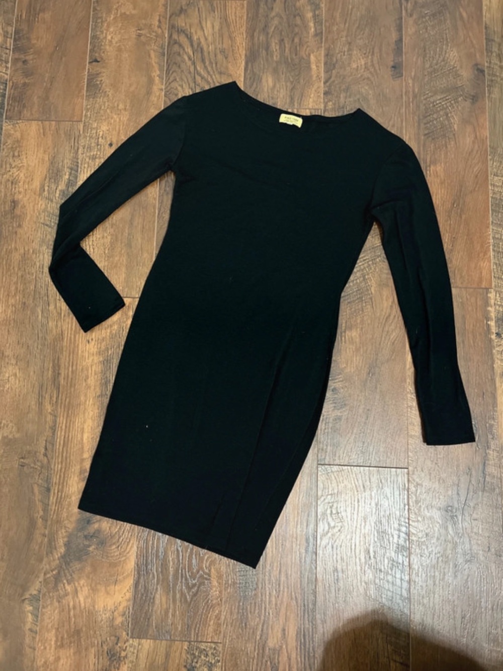 Piko 1988 Black Long Sleeve Bodycon Dress